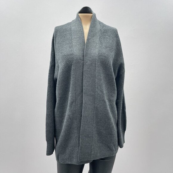 Lululemon Knit Cozy Open Front Long Sleeve Cardigan Pockets Wool Blend Women 4 - Picture 2 of 13